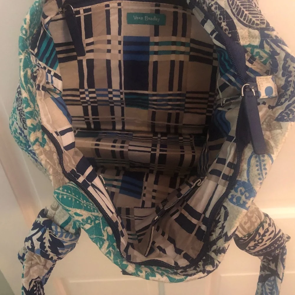 Vera Bradley Hadley blue Santiago tote - Picture 3 of 3